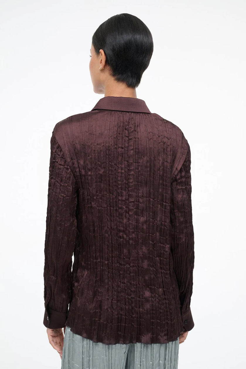 Suki Shirt – Earth Plissé – STAUD