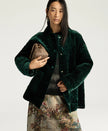 Botanical Jacke aus gestepptem Samt
