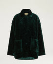 Botanical Jacke aus gestepptem Samt