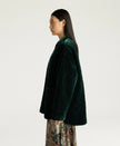 Botanical Jacke aus gestepptem Samt