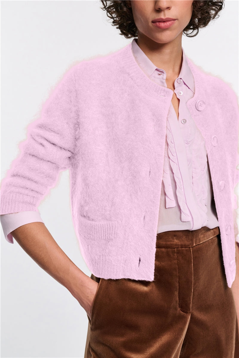 FLUFFY STATEMENTS Cardigan in orchidee – Dorothee Schumacher
