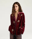 OPERA Jacket in Embroidered Velvet – Prune – Momonì