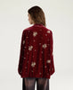 OPERA Jacket in Embroidered Velvet – Prune – Momonì