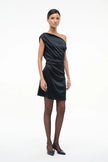 Mini Phare Silk Dress in Black – STAUD