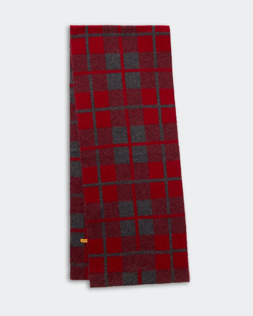 The Plaid Big Scarf in Charcoal/Ruby