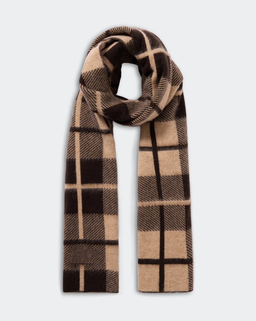 The Plaid Big Scarf in Burnt Cocoa/Dune