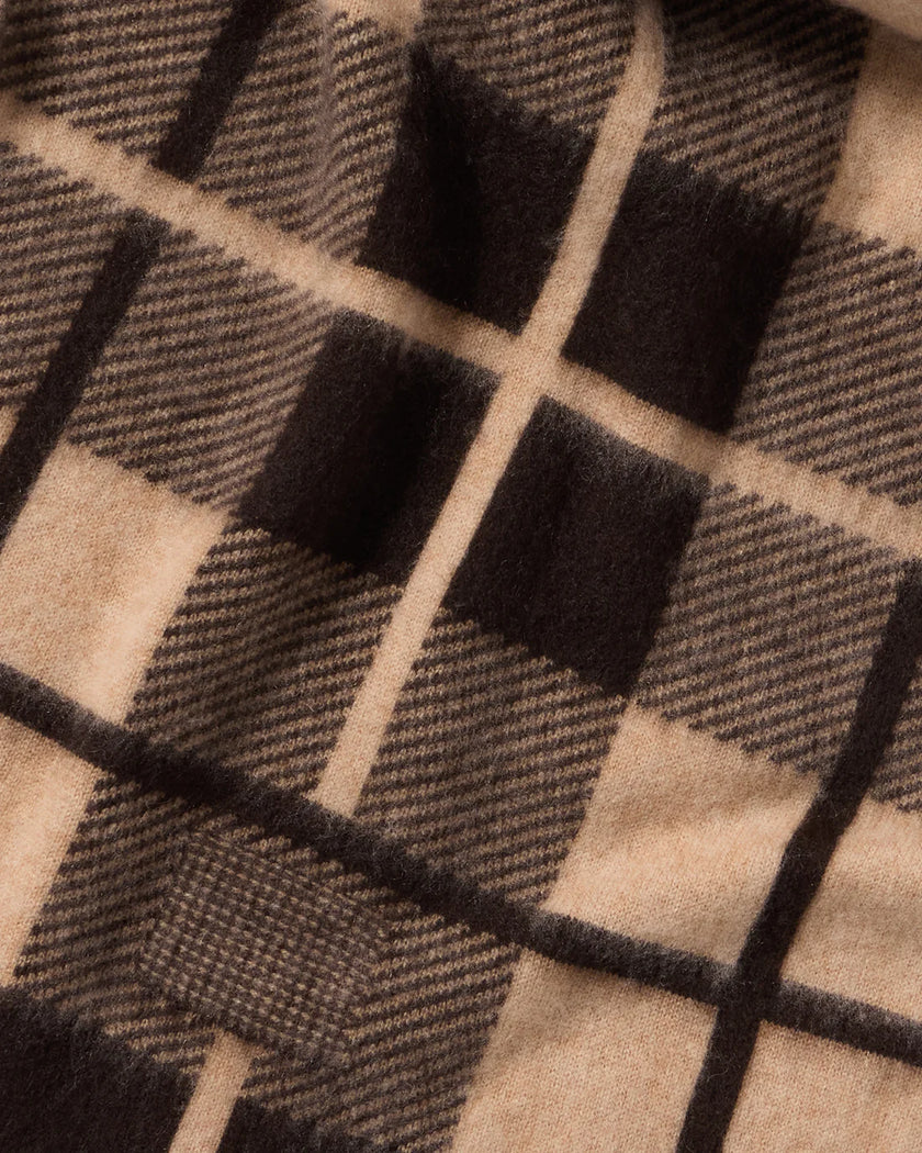 The Plaid Big Scarf in Burnt Cocoa/Dune