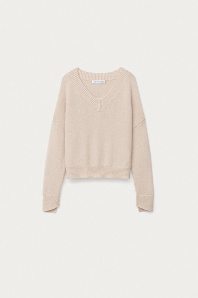 Bergen Cashmere-Seide Pullover in alabaster