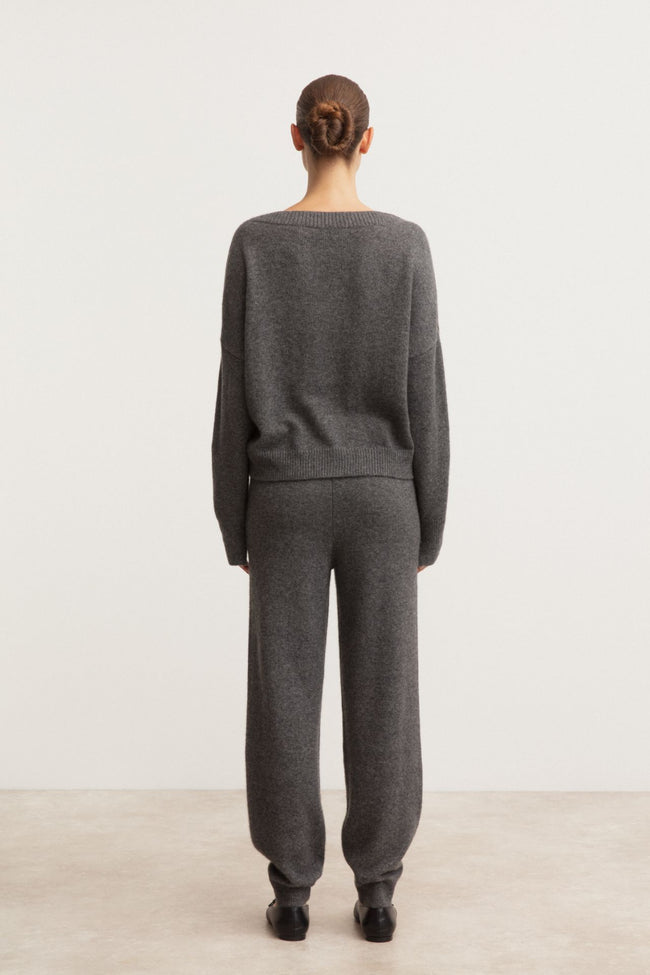 Bergen Cashmere-Seide Pullover in flannel