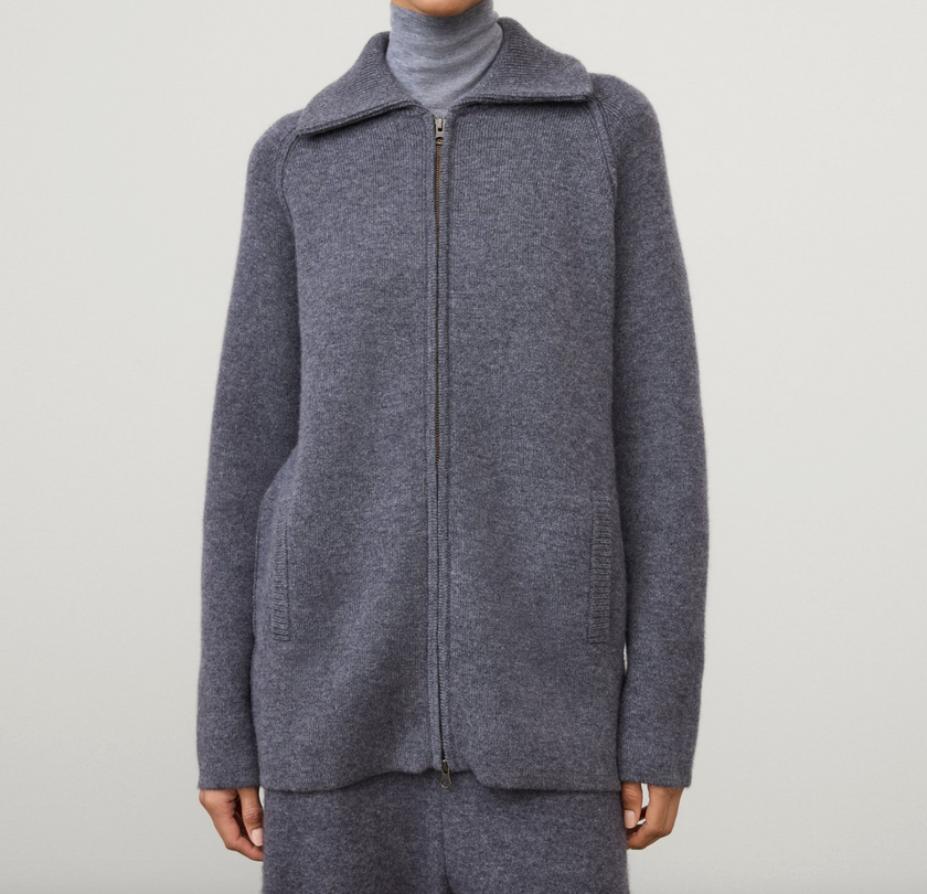 Gardenia Zip Cardigan Jacket - LISA YANG