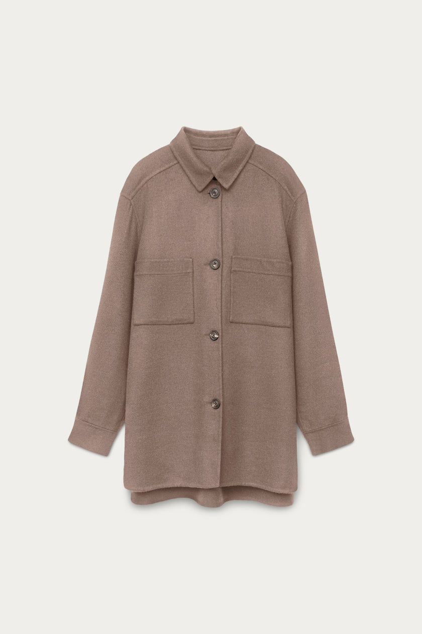 Dhana doubleface Shirt in taupe