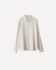 Long Sleeved Button-Up Bluse champagne