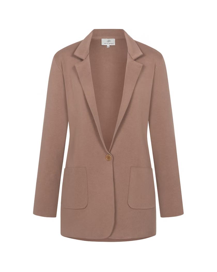 Gitta Banko Knitted Blazer Salma – Moccha Mousse