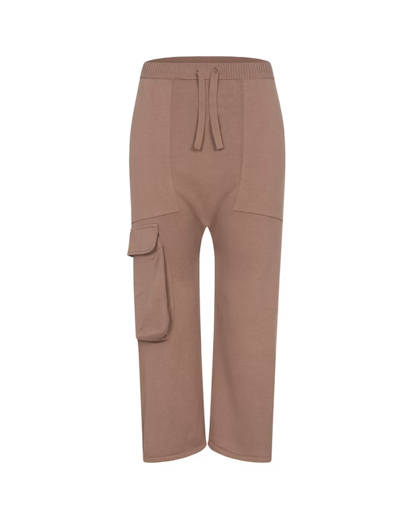Gitta Banko Knitted Cropped Cargo Pants – Moccha Mousse