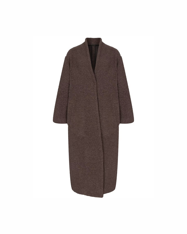 Teddy Coat Mei in Marone