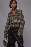 Shredded Seam Drop Neck Shirt