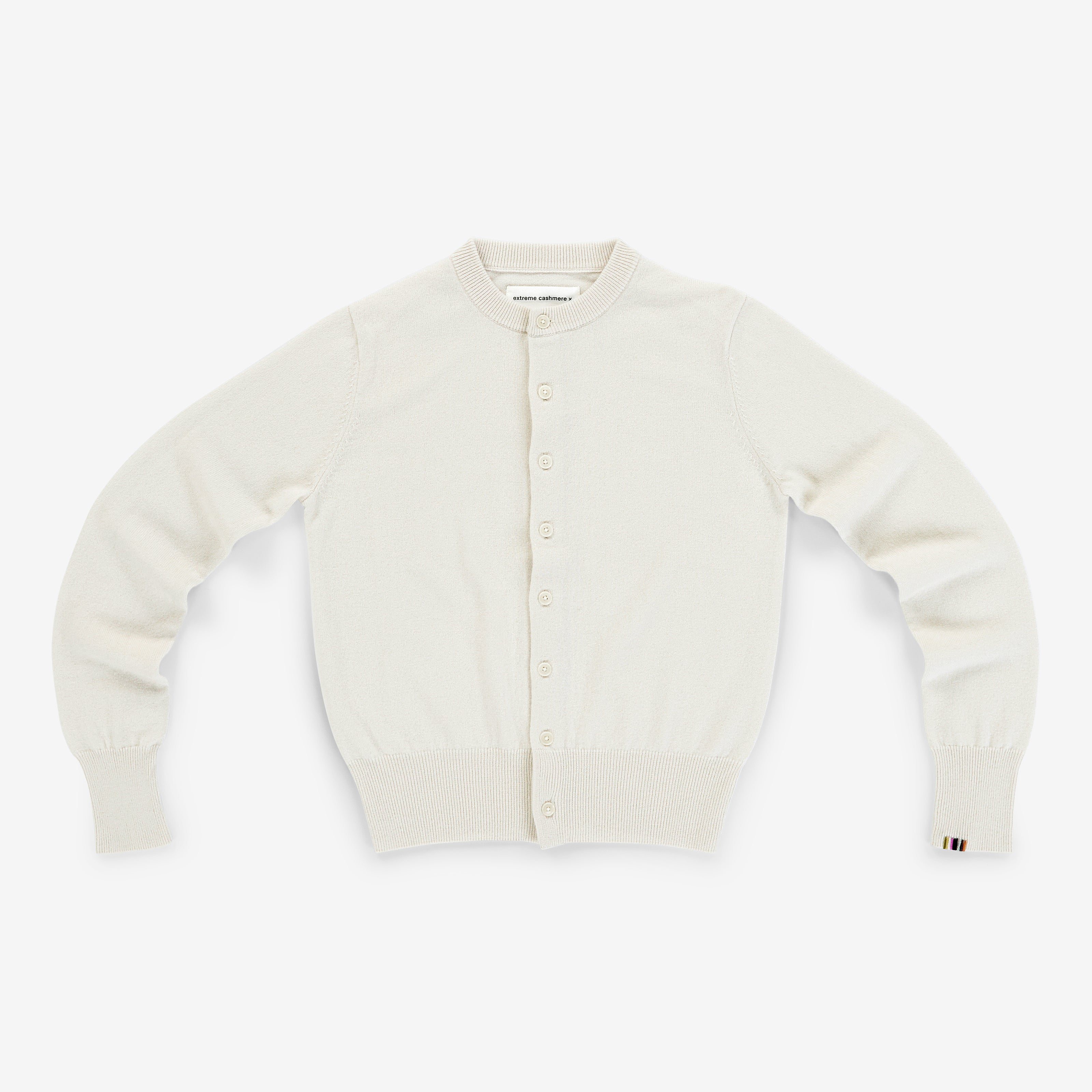 N300 Little 2 Cardigan in bone – Extreme Cashmere