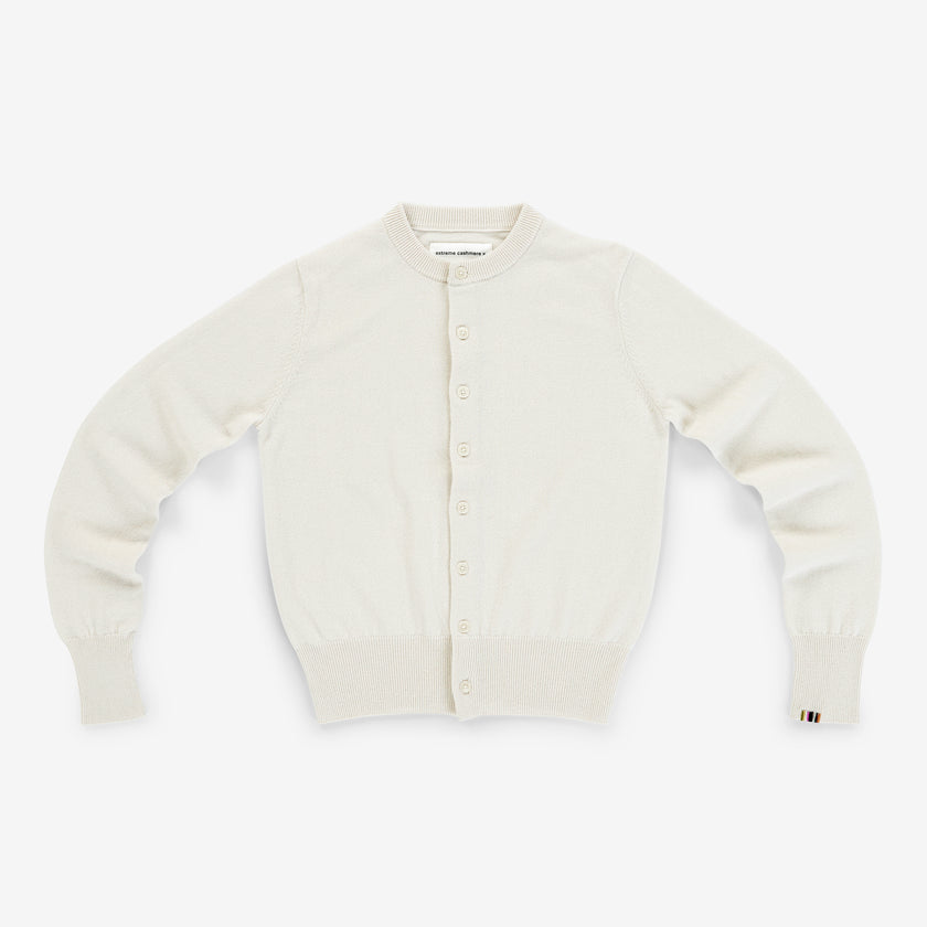 N300 Little 2 Cardigan in bone – Extreme Cashmere