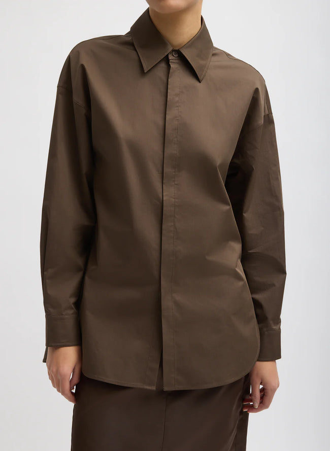 Eco Poplin Tailored Bluse