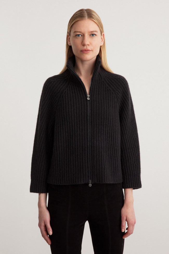 Fallou Zip Stonewashed Cardigan