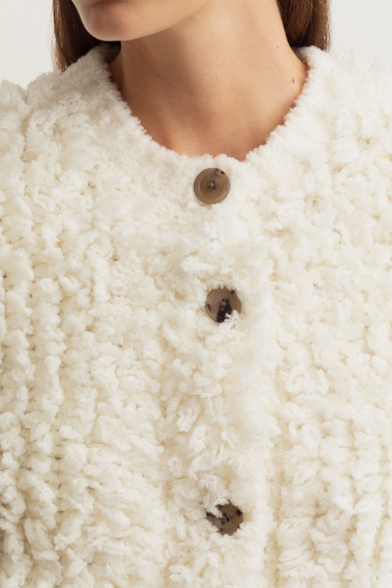 Gisla Wolljacke off white