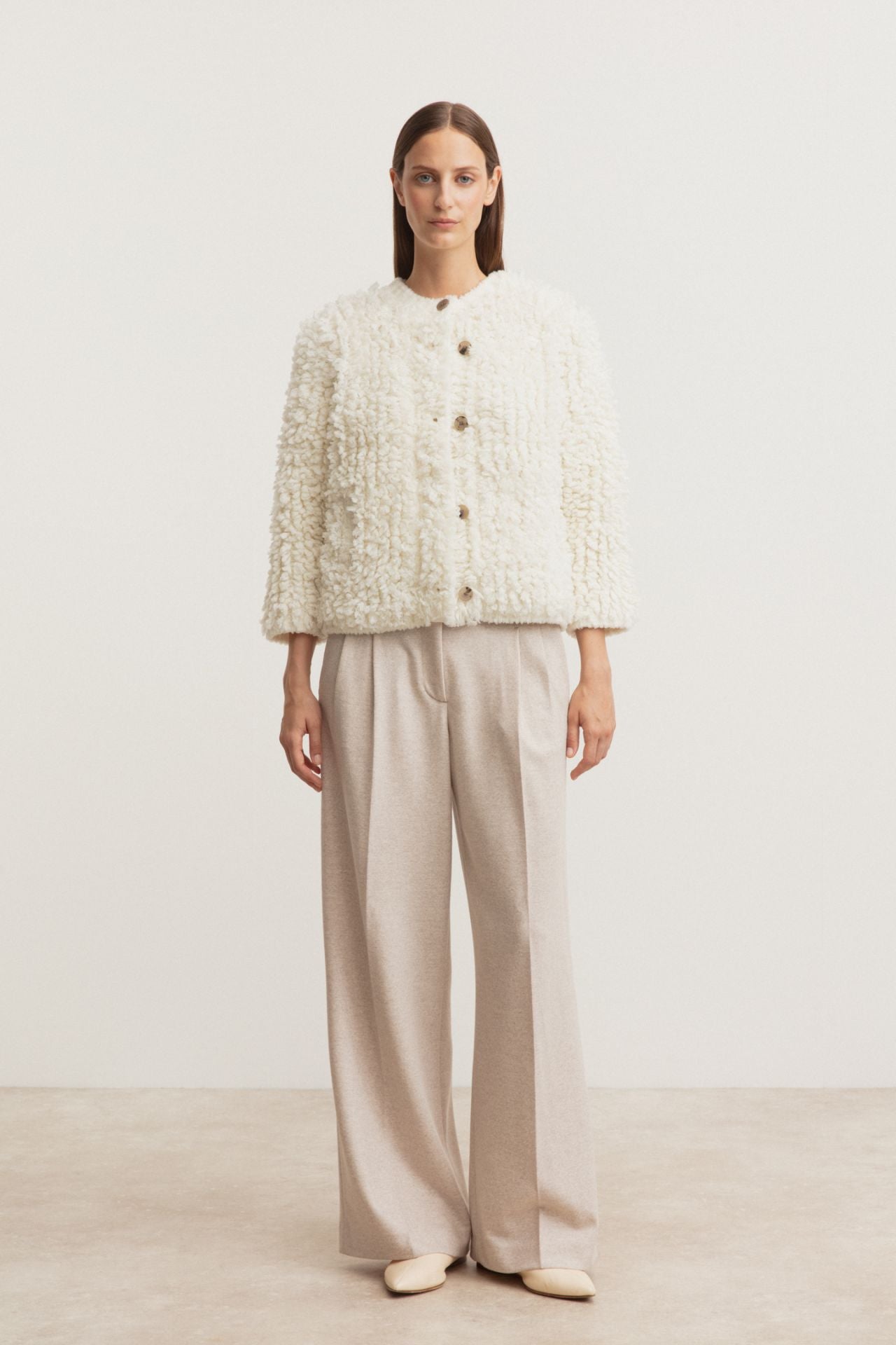 Gisla Wolljacke off white
