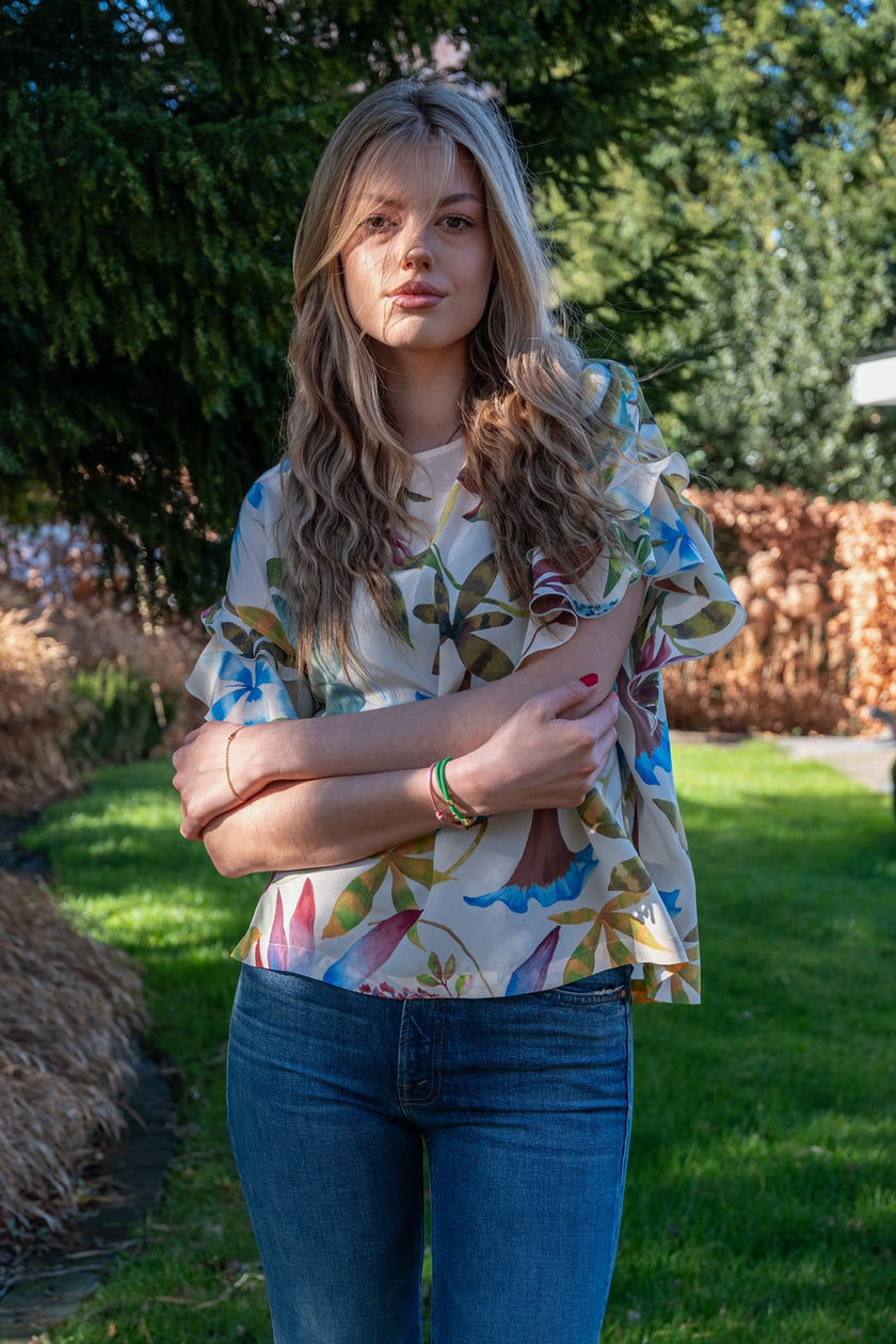 Momonì CRUZE BLOUSE MULTI COLOR SILK