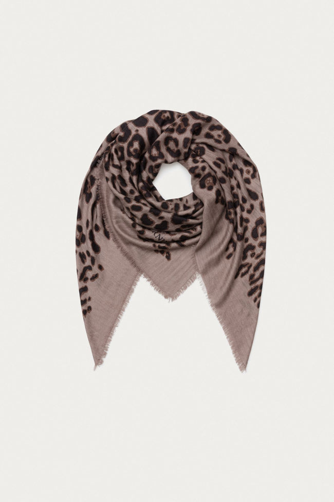 Iris Cashmere Tuch in taupe/kajal