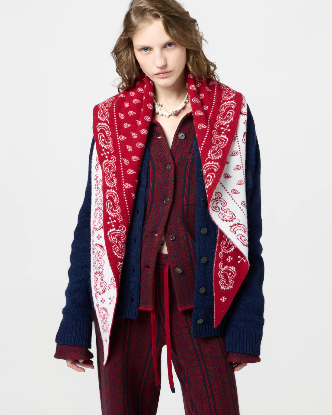 The Wild Rag Dreieckstuch in Ruby/Cream