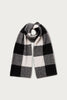 Nael Cashmere Schal in nero/alabaster