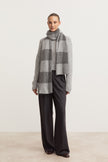 Nael Cashmere Schal in flannel/platin