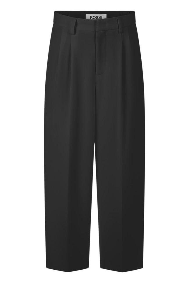 Noa crop cashmere flannel in schwarz