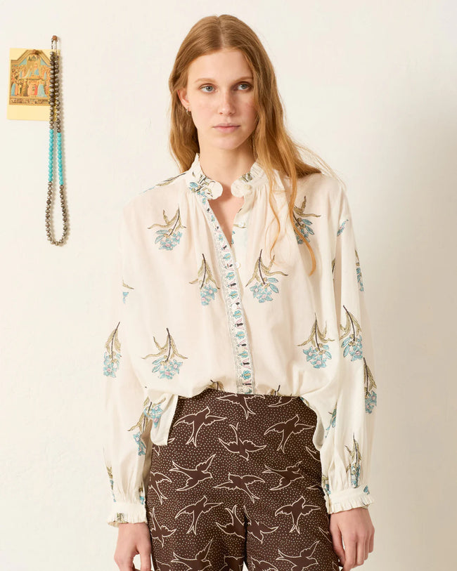 Poet Sky Mist Flower Blouse – Alix of Bohemia