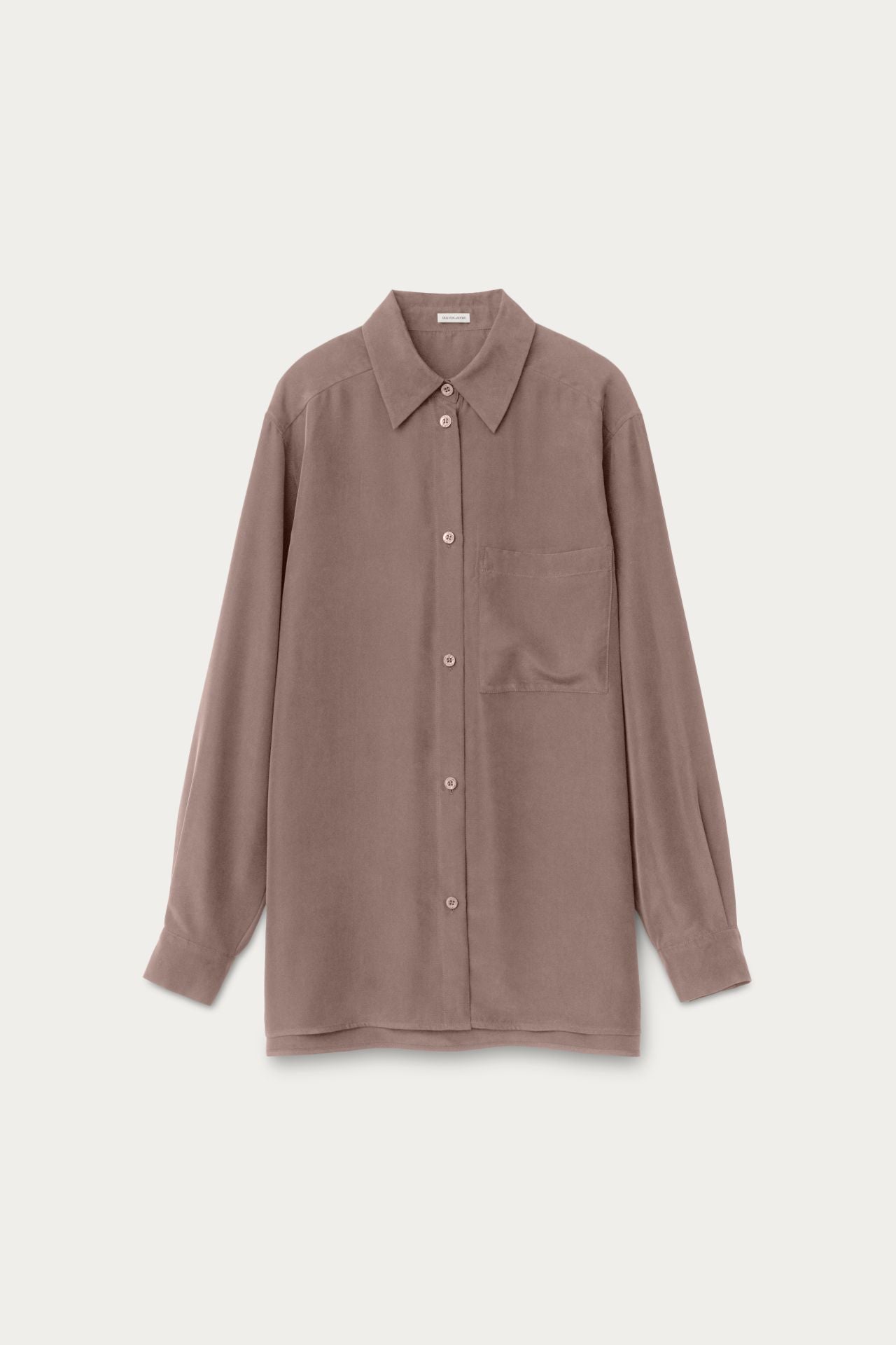 Selina Seidenbluse in taupe