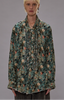 Shredded Seam Ruffle Shirt