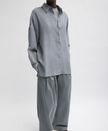 Tibi Sheer Wool Gauze Oversized Shirt