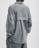 Tibi Sheer Wool Gauze Oversized Shirt