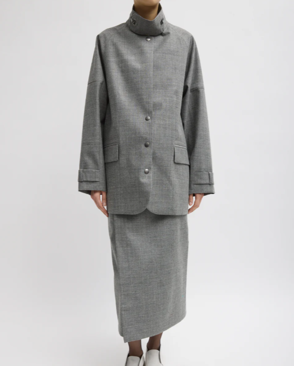Tibi Techy Bonded Wool Olivier Blazer