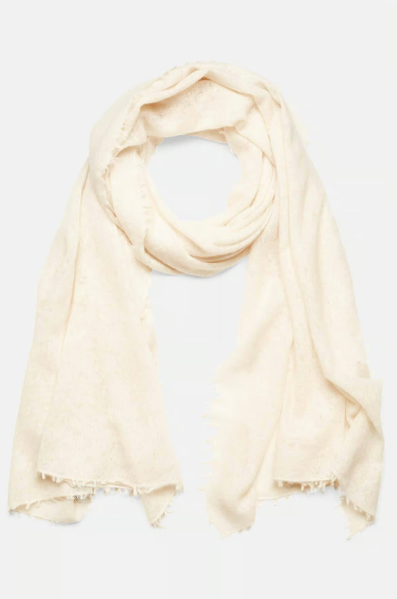 Unbleached Cashmere Scarf weiß – Mouleta