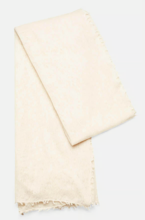 Unbleached Cashmere Scarf weiß – Mouleta