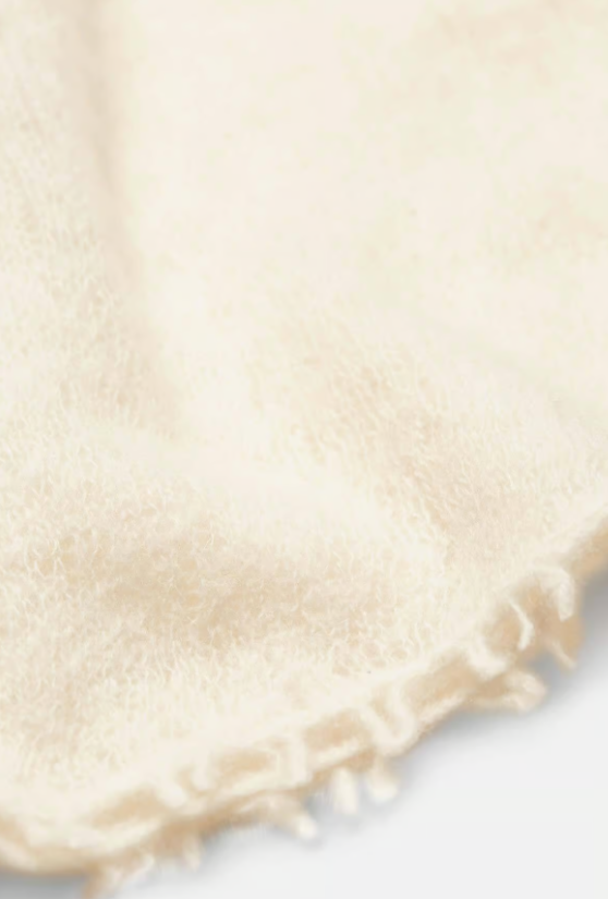 Unbleached Cashmere Scarf weiß – Mouleta