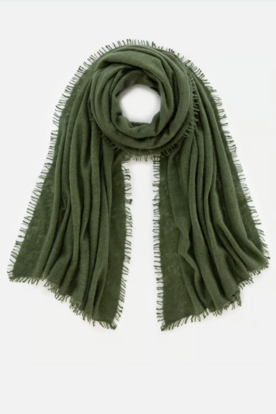 Cashmere Scarf Bronze Green – Mouleta
