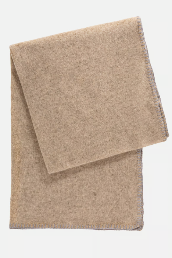 Cashmere Scarf - Orchid Petal / Dark Beige Melange – Mouleta