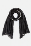 Cashmere Scarf - Black / Unbleached – Mouleta