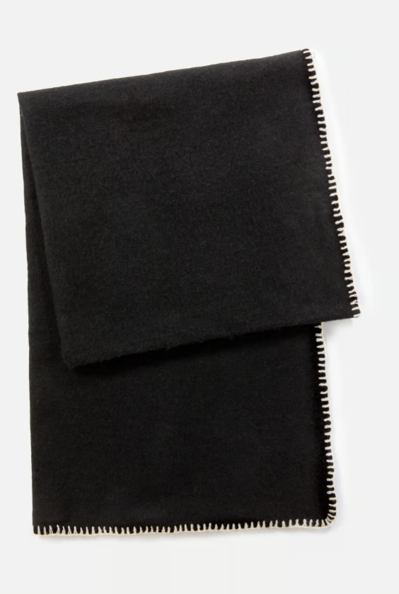 Cashmere Scarf - Black / Unbleached – Mouleta