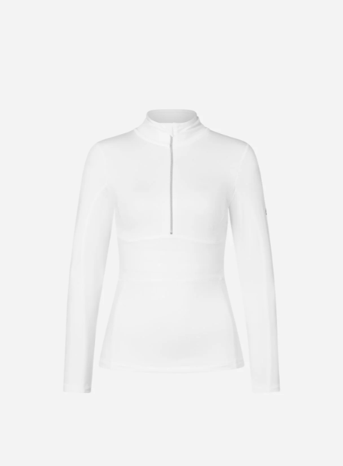 Ginger Halfzip Base Layer – White - Jet Set