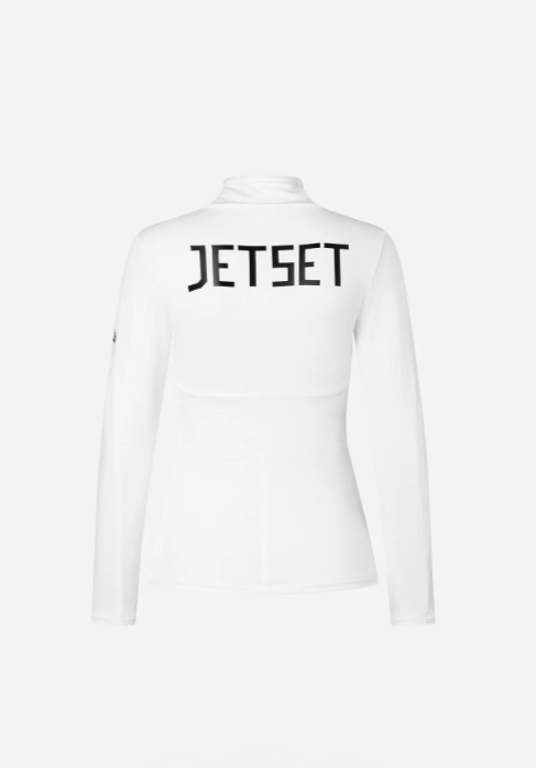 Ginger Halfzip Base Layer – White - Jet Set