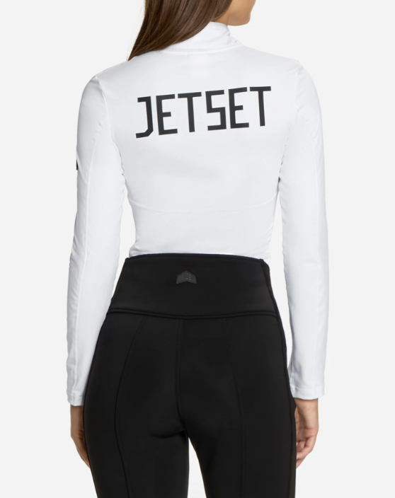 Ginger Halfzip Base Layer – White - Jet Set
