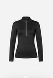 Ginger Halfzip Base Layer – Black - Jet Set