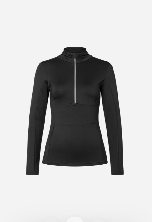 Ginger Halfzip Base Layer – Black - Jet Set